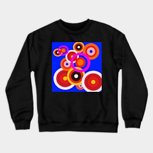 colorful retro 60s pop art inspired abstract design Crewneck Sweatshirt